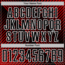 Load image into Gallery viewer, Custom Red Black-White Line Sublimation Soccer Uniform Jersey