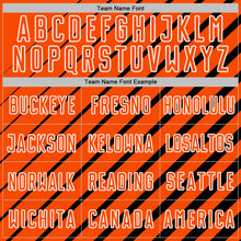 Загрузить изображение в средство просмотра галереи, Custom Black Orange-White Lines Sublimation Soccer Uniform Jersey