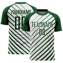 Charger l'image dans la galerie, Custom Green White Lines Sublimation Soccer Uniform Jersey