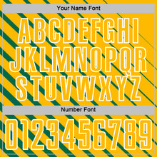 Charger l'image dans la galerie, Custom Kelly Green Gold-White Lines Sublimation Soccer Uniform Jersey