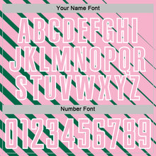 Charger l'image dans la galerie, Custom Kelly Green Light Pink-White Lines Sublimation Soccer Uniform Jersey