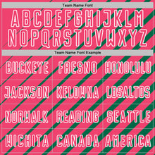 Charger l'image dans la galerie, Custom Kelly Green Neon Pink-White Lines Sublimation Soccer Uniform Jersey