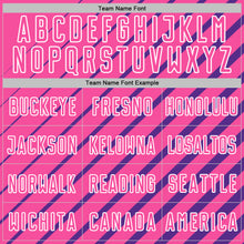 Load image into Gallery viewer, Custom Purple Pink-White Lines Sublimation Soccer Uniform Jersey