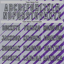 Загрузить изображение в средство просмотра галереи, Custom Purple Gray-Black Lines Sublimation Soccer Uniform Jersey