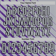 Загрузить изображение в средство просмотра галереи, Custom Purple Gray-Black Lines Sublimation Soccer Uniform Jersey