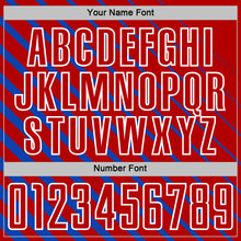 Загрузить изображение в средство просмотра галереи, Custom Thunder Blue Red-White Lines Sublimation Soccer Uniform Jersey