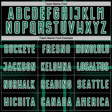 Load image into Gallery viewer, Custom Black Kelly Green-White Lines Sublimation Soccer Uniform Jersey
