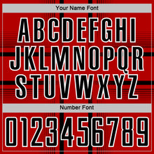 Load image into Gallery viewer, Custom Red Black-White Lines Sublimation Soccer Uniform Jersey