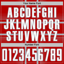 Load image into Gallery viewer, Custom Red White-Gray Lines Sublimation Soccer Uniform Jersey