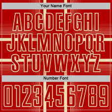 Загрузить изображение в средство просмотра галереи, Custom Red Cream Lines Sublimation Soccer Uniform Jersey