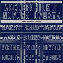 Laden Sie das Bild in den Galerie-Viewer, Custom Navy Gray Lines Sublimation Soccer Uniform Jersey