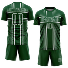 Charger l'image dans la galerie, Custom Green White Lines Sublimation Soccer Uniform Jersey