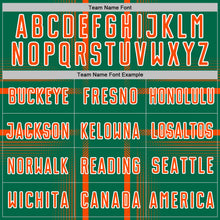Charger l'image dans la galerie, Custom Kelly Green Orange-White Lines Sublimation Soccer Uniform Jersey