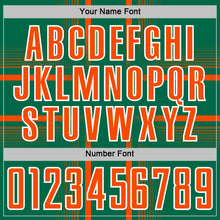 Charger l'image dans la galerie, Custom Kelly Green Orange-White Lines Sublimation Soccer Uniform Jersey