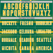 Charger l'image dans la galerie, Custom Kelly Green Gold-White Lines Sublimation Soccer Uniform Jersey