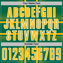 Charger l'image dans la galerie, Custom Kelly Green Gold-White Lines Sublimation Soccer Uniform Jersey