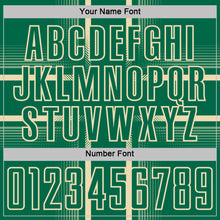 Load image into Gallery viewer, Custom Kelly Green Cream Lines Sublimation Soccer Uniform Jersey