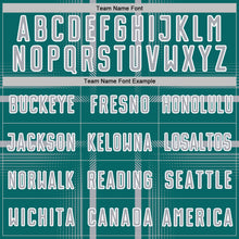 Load image into Gallery viewer, Custom Teal Gray-White Lines Sublimation Soccer Uniform Jersey