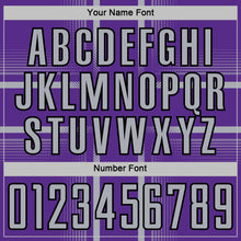 Загрузить изображение в средство просмотра галереи, Custom Purple Gray-Black Lines Sublimation Soccer Uniform Jersey