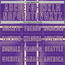 Load image into Gallery viewer, Custom Purple Cream Lines Sublimation Soccer Uniform Jersey