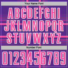 Load image into Gallery viewer, Custom Purple Pink-White Lines Sublimation Soccer Uniform Jersey