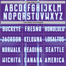 Load image into Gallery viewer, Custom Purple White-Light Blue Lines Sublimation Soccer Uniform Jersey