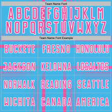 Charger l'image dans la galerie, Custom Sky Blue Pink-White Lines Sublimation Soccer Uniform Jersey