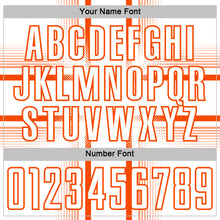 Load image into Gallery viewer, Custom White Orange Lines Sublimation Soccer Uniform Jersey