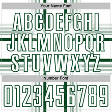 Load image into Gallery viewer, Custom White Green Lines Sublimation Soccer Uniform Jersey