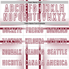 Load image into Gallery viewer, Custom White Crimson Lines Sublimation Soccer Uniform Jersey