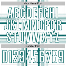 Load image into Gallery viewer, Custom White Teal Lines Sublimation Soccer Uniform Jersey
