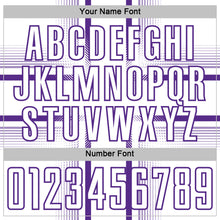 Загрузить изображение в средство просмотра галереи, Custom White Purple Lines Sublimation Soccer Uniform Jersey