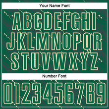 Load image into Gallery viewer, Custom Kelly Green Cream Slant Lines Sports Sublimation Soccer Uniform Jersey