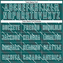 Load image into Gallery viewer, Custom Teal White Slant Lines Sports Sublimation Soccer Uniform Jersey