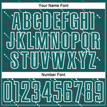 Load image into Gallery viewer, Custom Teal White Slant Lines Sports Sublimation Soccer Uniform Jersey