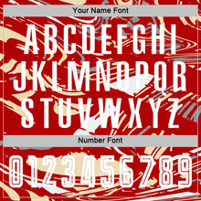 Charger l'image dans la galerie, Custom Figure White Red-Cream Fluid Art Splash Sublimation Soccer Uniform Jersey