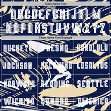 Charger l'image dans la galerie, Custom Figure White Navy-Cream Fluid Art Splash Sublimation Soccer Uniform Jersey