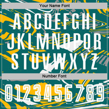 Charger l'image dans la galerie, Custom Figure White Teal-Gold Fluid Art Splash Sublimation Soccer Uniform Jersey