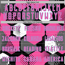 Load image into Gallery viewer, Custom Black Pink Light Blue-White Geometric Shape Sublimation Soccer Uniform Jersey