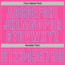 Load image into Gallery viewer, Custom Black Pink Light Blue-White Geometric Shape Sublimation Soccer Uniform Jersey