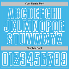 Load image into Gallery viewer, Custom Black Sky Blue-White Geometric Shape Sublimation Soccer Uniform Jersey