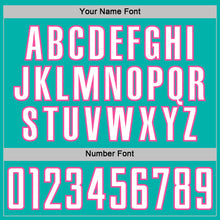 Load image into Gallery viewer, Custom Black White Aqua-Pink Geometric Shape Sublimation Soccer Uniform Jersey