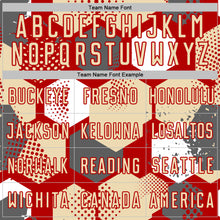 Load image into Gallery viewer, Custom Red Cream-White Geometric Shape Sublimation Soccer Uniform Jersey
