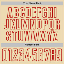 Load image into Gallery viewer, Custom Red Cream-White Geometric Shape Sublimation Soccer Uniform Jersey