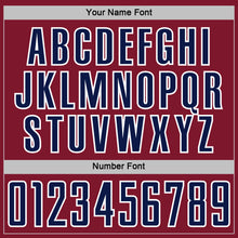 Laden Sie das Bild in den Galerie-Viewer, Custom Navy Crimson-White Geometric Shape Sublimation Soccer Uniform Jersey