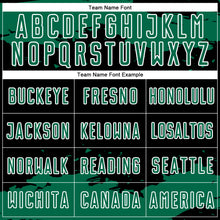Charger l'image dans la galerie, Custom Black Kelly Green-White Abstract Fragment Art Sublimation Soccer Uniform Jersey