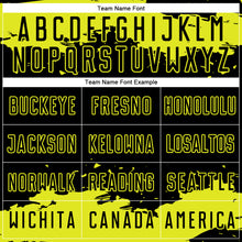 Charger l'image dans la galerie, Custom Black Neon Yellow Abstract Fragment Art Sublimation Soccer Uniform Jersey
