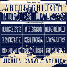 Charger l'image dans la galerie, Custom Navy Cream-White Abstract Fragment Art Sublimation Soccer Uniform Jersey