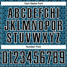 Load image into Gallery viewer, Custom Black Sky Blue-White Geometric Arrow Sublimation Soccer Uniform Jersey