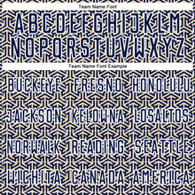 Laden Sie das Bild in den Galerie-Viewer, Custom Navy Cream-White Geometric Arrow Sublimation Soccer Uniform Jersey